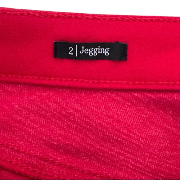 NWOT Talbots Size 2 High Rise Skinny Leg Ankle True Red Denim Jegging Jeans - Picture 8 of 10